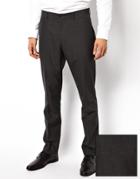 Asos Slim Fit Suit Pants In Charcoal