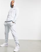 Asos Unrvlld Spply Matching Tapered Sweatpants With Rubber Logo-blue