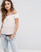 Hollister Contrast Cold-shoulder 2-in-1 Top - Multi
