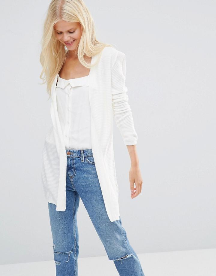 Jdy Longline Cardigan - Cloud Dancer