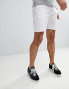 Asos Design Slim Chino Shorts In White