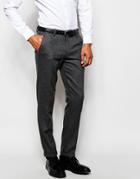 Selected Homme Flannel Wool Suit Pants In Skinny Fit - Gray