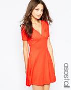 Asos Tall Skater Dress With Ruched Bust Detail - Black $17.00