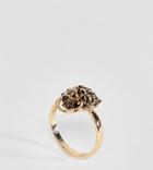 Asos Design Curve Exclusive Lionhead Ring - Gold