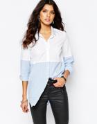 Noisy May Shirt With Stripe Detail - Multi