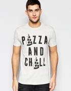 Asos Loungewear Relaxed Skater T-shirt With Print - Gray