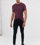Asos Design Tall Super Skinny Sweatpants With Zips In Black - Black