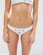 Asos Iridescent Jewel Bikini Bottom - White
