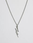 Simon Carter Brushed Lightening Pendant Necklace - Silver