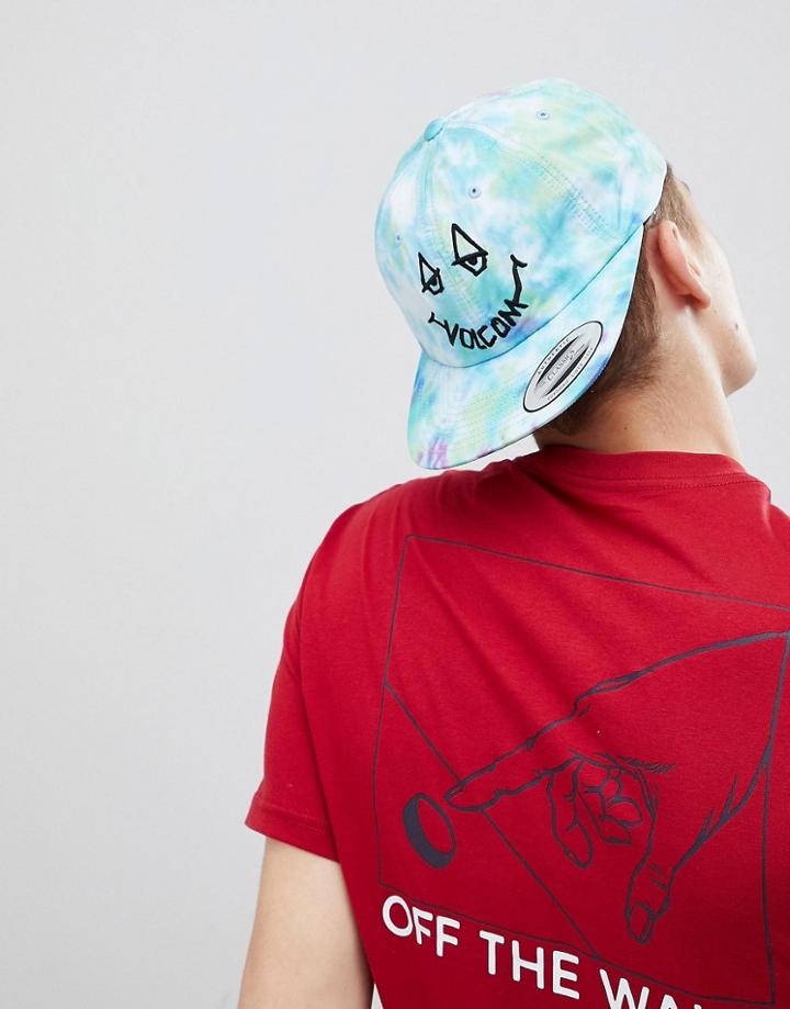 Volcom Camper Tie Dye Baseball Cap - Blue