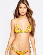 Lepel Sunset Triangle Bikini Top - Yellow