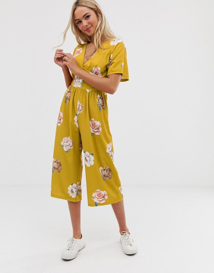 Love Floral Jumpsuit - Yellow