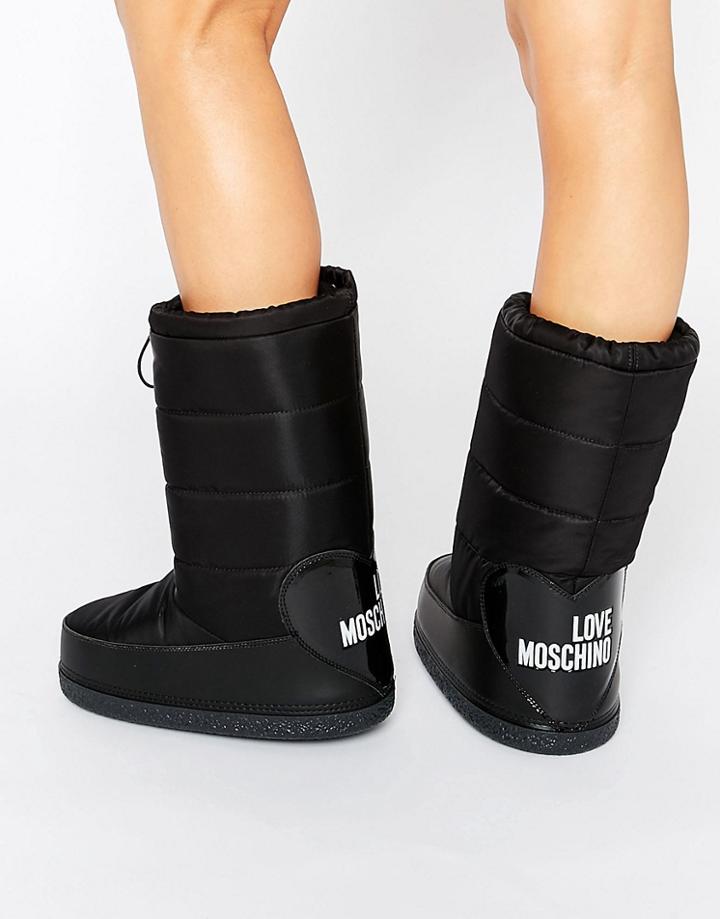 Love Moschino Black Snow Boots - Black