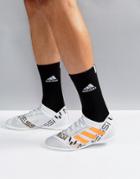 Adidas Soccer Nemeziz X Messi Tango Indoor Sneakers In White Cg2967 - White