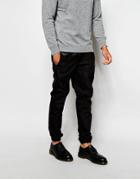 Asos Skinny Joggers With Double Layer Detail - Black