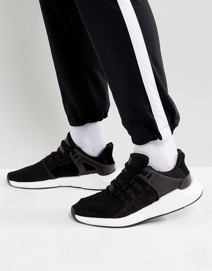Adidas Originals Eqt Support 93/17 Sneakers In Black Bb1236 - Black