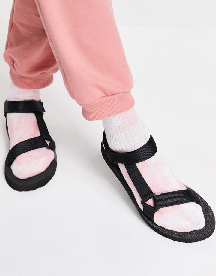 South Beach Sporty Sandals In Black
