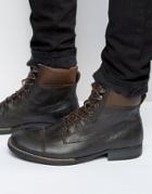 Bellfield Noma Nubuck Laceup Boots - Black