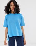 Asos White Blue Inside Out T-shirt - Blue