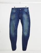 G-star Arc 3d Slim Jeans In Mid Wash-blues