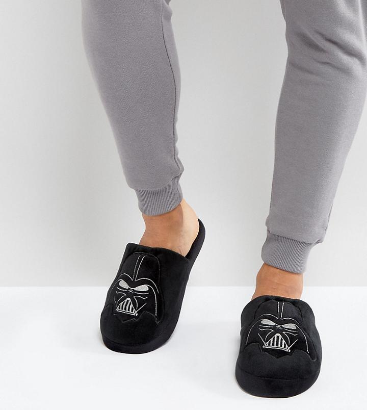 Fizz Star Wars Darth Vadar Slippers With Sound - Black