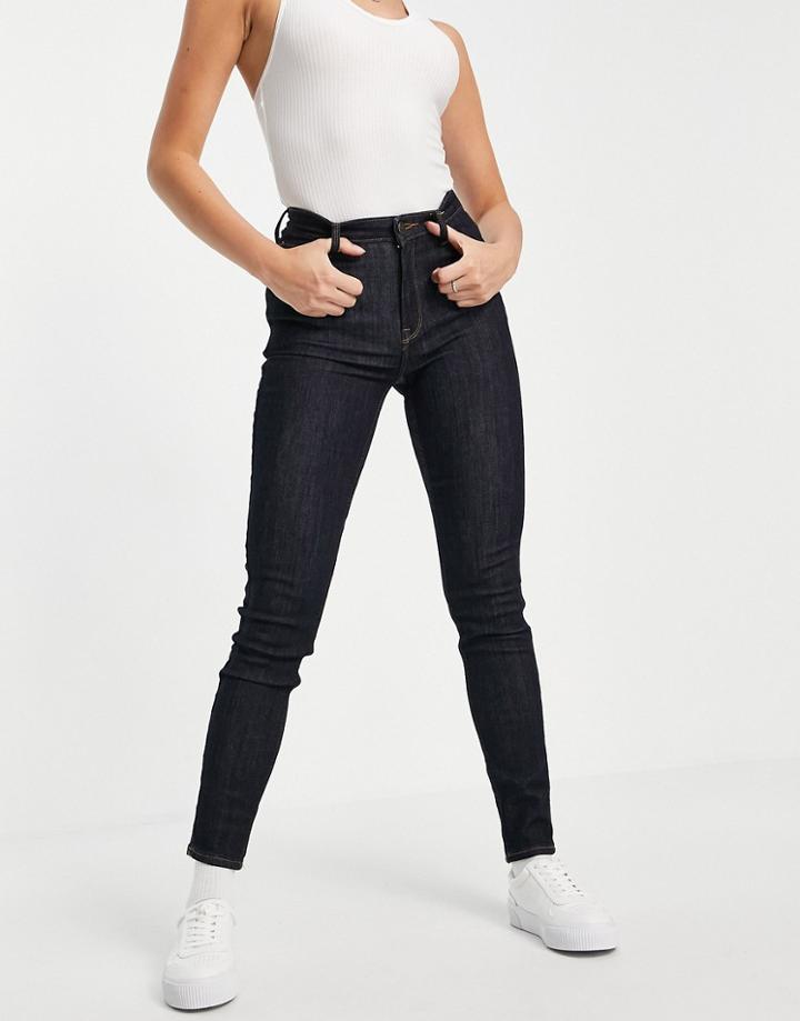 Lee Jeans Scarlett High Waist Jeans In Dark Blue Rinse-blues