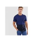 Jack & Jones Premium One Pocket Block Color T-shirt In Navy