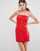 Pixie & Diamond Bodycon Bandeau Dress - Red