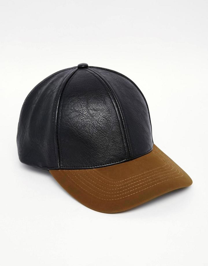 Asos Baseball Cap In Black And Khaki