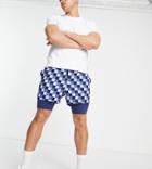 South Beach Man 2-in-1 Shorts In Geo Print-blue