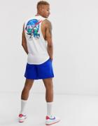 Friend Or Faux Conspiracy Back Print Sleeveless T-shirt Tank-white