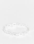 Asos Design Watch Chain Bracelet With Real Silver Plate