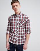 Fred Perry Reissues Plaid Shirt In Red/white - White