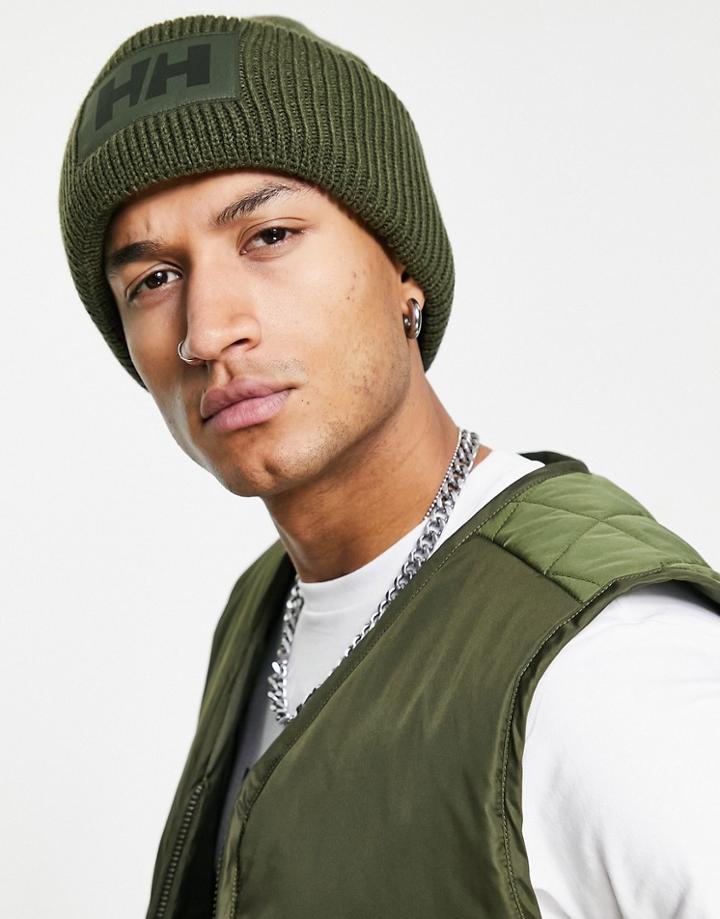 Helly Hansen Hh Box Beanie In Khaki-green