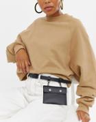 Asos Design Pocket Ladies' Wallet Belt-black