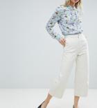 Monki Wide Leg Culotte Jeans With Organic Cotton In Off White - White