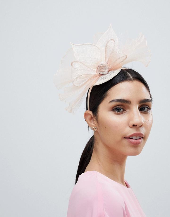 Elegance Fascinator Hat With Netting - Cream