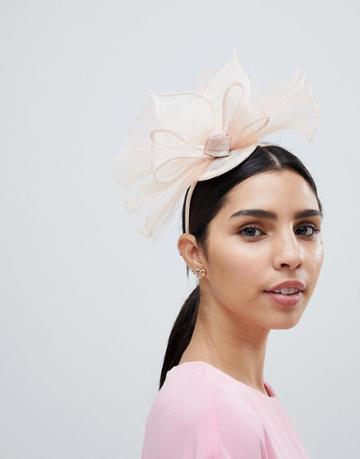 Elegance Fascinator Hat With Netting - Cream