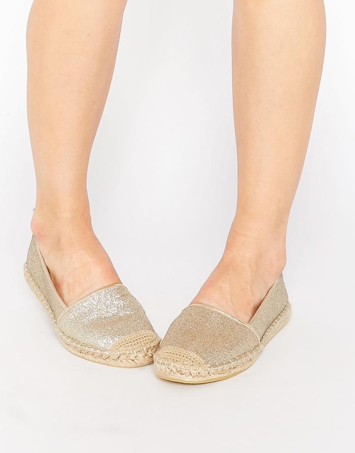 London Rebel Gold Espadrilles - Gold