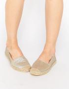 London Rebel Gold Espadrilles - Gold