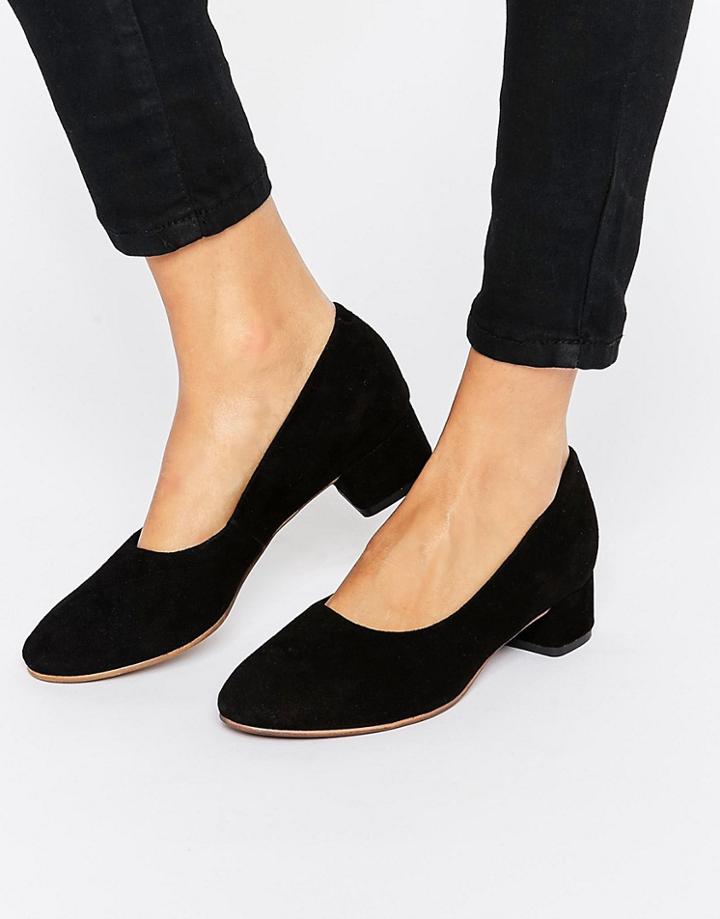 Vagabond Jamilla Black Suede Block Heel Shoe - Black