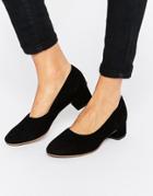 Vagabond Jamilla Black Suede Block Heel Shoe - Black