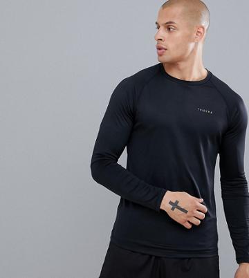 Tribeka Long Sleeve Raglan T Shirt - Black