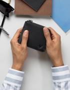 Lyle & Scott Leather Half Zip Wallet - Black