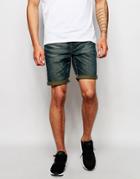 Asos Denim Shorts In Skinny With Tint - Blue