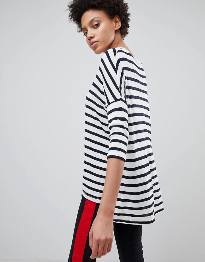 Stradivarius Lightweight Oversized Stripe Top - Multi