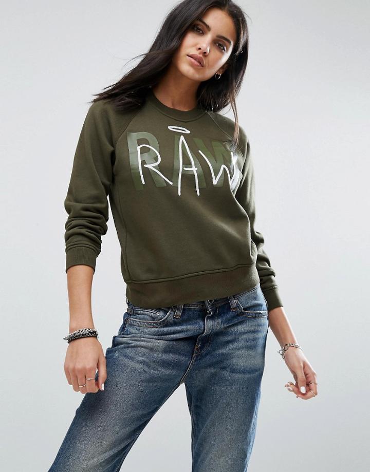 G-star Logo Sweatshirt - Green