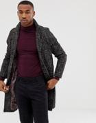 Harry Brown Premium Wool Blend Fleck Cocoon Coat - Brown