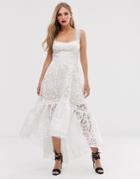 Bronx & Banco Mariana Lace Maxi Dress-white