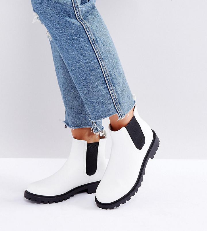 Monki Chelsea Boots - White